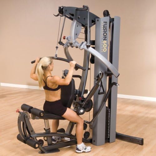 Body-Solid Fusion 600 Bi-Angular Personal Trainer Gym with Functional Trainer Arms and Mid Row Handles