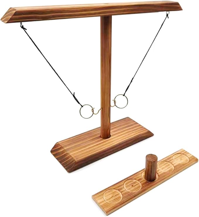 Hook and Ring Game Handmade Wooden Toss Game for Kids and Adults,Yard Games,Toss Game for Bars,Home,Party