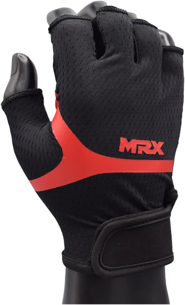 MRX Weight Lifting Gloves for Women Breathable Workout Gloves Anti Slip Padded Shock-Absorbing Extra Grip Palm Protection Half Finger Exercise Gloves for Gym, Cycling, Training, Weightlifting