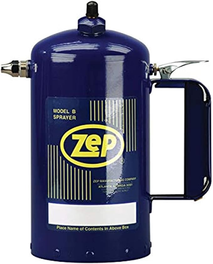 Zep Model B Heavy-Duty Steel Solvent Sprayer - 32 oz (Each) 829801 - Industrial Strength, Refillable Pressurized Sprayer with A Spring-Loaded Trigger