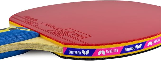 Butterfly Nakama Shakehand Ping Pong Paddle - Recommended for Beginner & Intermediate Level Players - Includes Two Free 40+ Balls - International Table Tennis Federation Approved