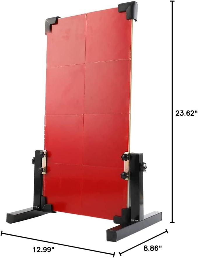 Table Tennis Rebound Board Rebounder with 8 Red Rubbers, Improved 2nd Generation Pingpong Return Board Self Training Equipment, Indoor/Outdoor Ping-Pong Table Rebound Board