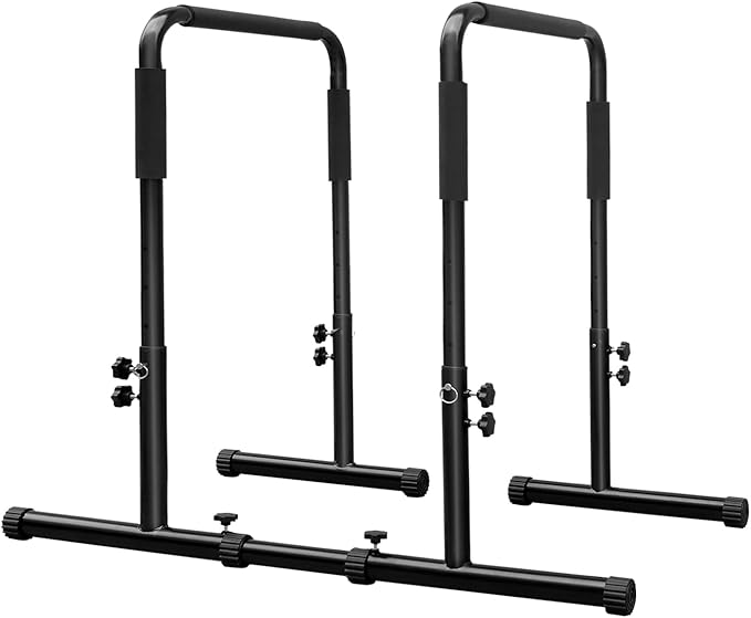 Dip Bar Adjustable Dip Stand Station for Home Fitness Workout Calisthenics Exercise Pull Up Stand Portable Parallel Bar
