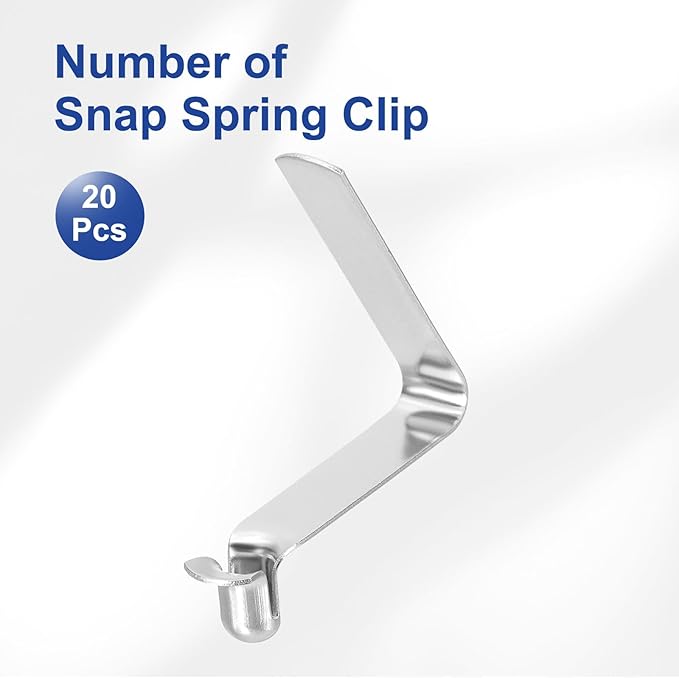 HARFINGTON Single Button Kayak Paddle Snap Spring Clip Spring Steel V-Shaped Hollow Lift Telescopic Locking Tube Pole Clips for Tent Umbrella Camping