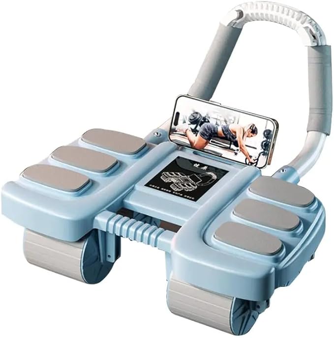 2025 New Automatic Rebound Ab Roller Wheel with Elbow Support & 4-Wheel Design - Core Exercise Equipment for Home Gym, Abdominal Workout Machine for Men/Women, Belly Fat Burner,Portable Fitness Roller Wheel