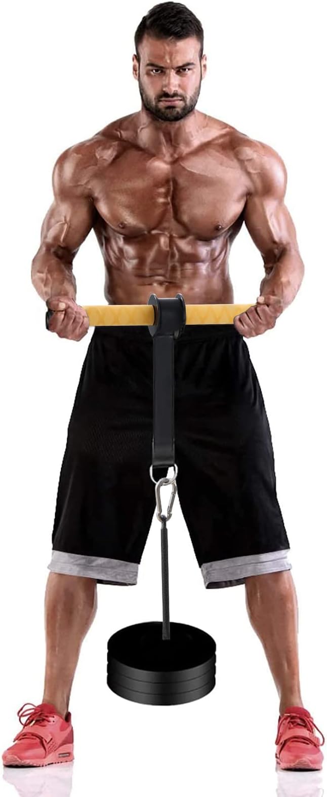 PELLOR Wrist and Forearm Blaster, Wrist Roller & Forearm Roller with Anti-Slip Grip Handles, Forearm Strength Trainer Ideal for Grip Strength, Muscle Building, Rehabilitation