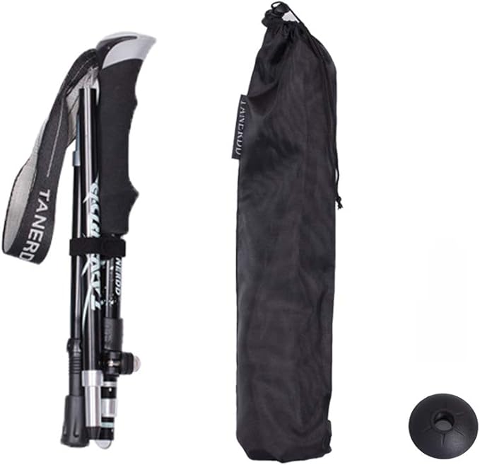 Trekking Poles - 1pc Sports Aluminium 7075 Anti Shock Walking Trekking Hiking Stick Pole,Ultralight Alpenstock,Adjustable Quick,Single Collapsible Pole