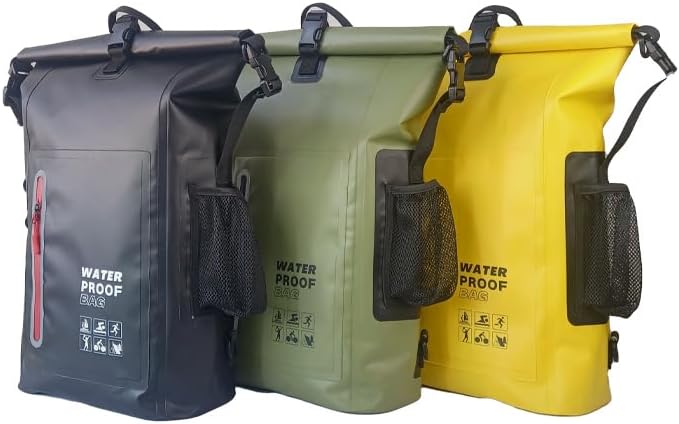 Dry Bag Waterproof 25L-Floating&Lightweight Bags for Women Waterproof Backpack for Kayaking, Boating, Fishing,Paddle boarding, Camping, Hiking,Roll-Top Seal&Adjustable Shoulder Straps