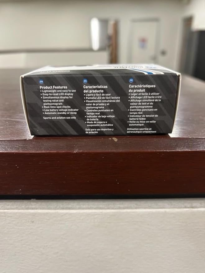 BodyMed Fingertip Pulse Oximeter Blood Oxygen Saturation Monitor with LED Display - Lightweight and Easy to Use - Lanyard and Batteries Included