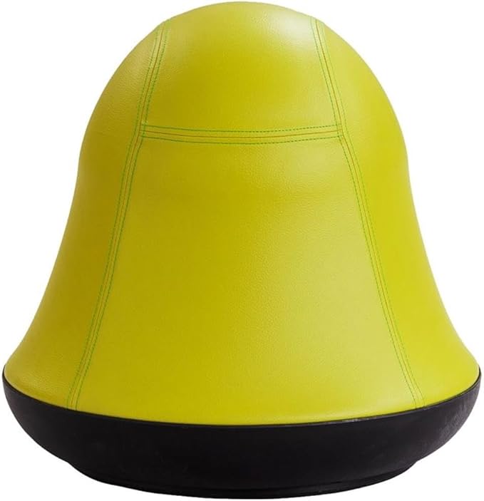 Safco Products 4761GV Runtz Swivel Ball Chair, Green, 360-Degree Rotation, Anti-Burst Exercise Ball, Easy-to-Clean Vinyl Seat, Promotes More Activity While Seated