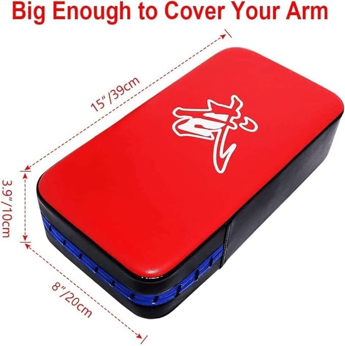 TLBTEK Taekwondo Kick Shield - Muay Thai MMA Karate Kickboxing Training Pads - Curved Leather Strike Shield