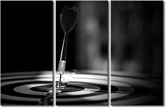 Canvas Wall Art for Living Room Office Dart Hits the Bullseye Modern Painting Inspirational Picture for Bedroom Home Wall Decorations for Bar Club Coffee Pub Frame Wall Decor Ready to Hang, 40"Wx60"H