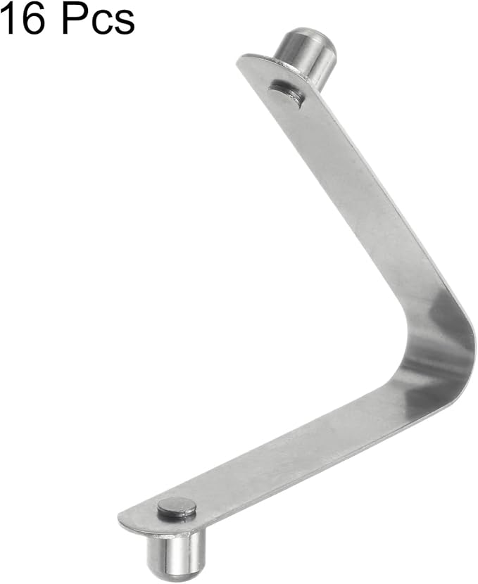 HARFINGTON 16pcs Double Button Kayak Paddle Snap Spring Clip 5.5x6x48mm 65Mn Spring Steel V-Shaped Solid Lift Telescopic Locking Tube Pole Clips for Tent Umbrella Camping