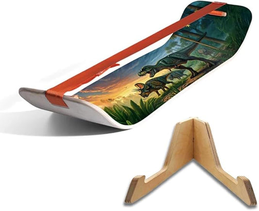 GIBBON SlackBoard - GiBoard Balance Board Kids & Adults - Slackline Balance Trainer - Slack Board Core Workout Equipment Home Gym Training - Standing Desk Exercise - Yoga, Agility, Pilates & More