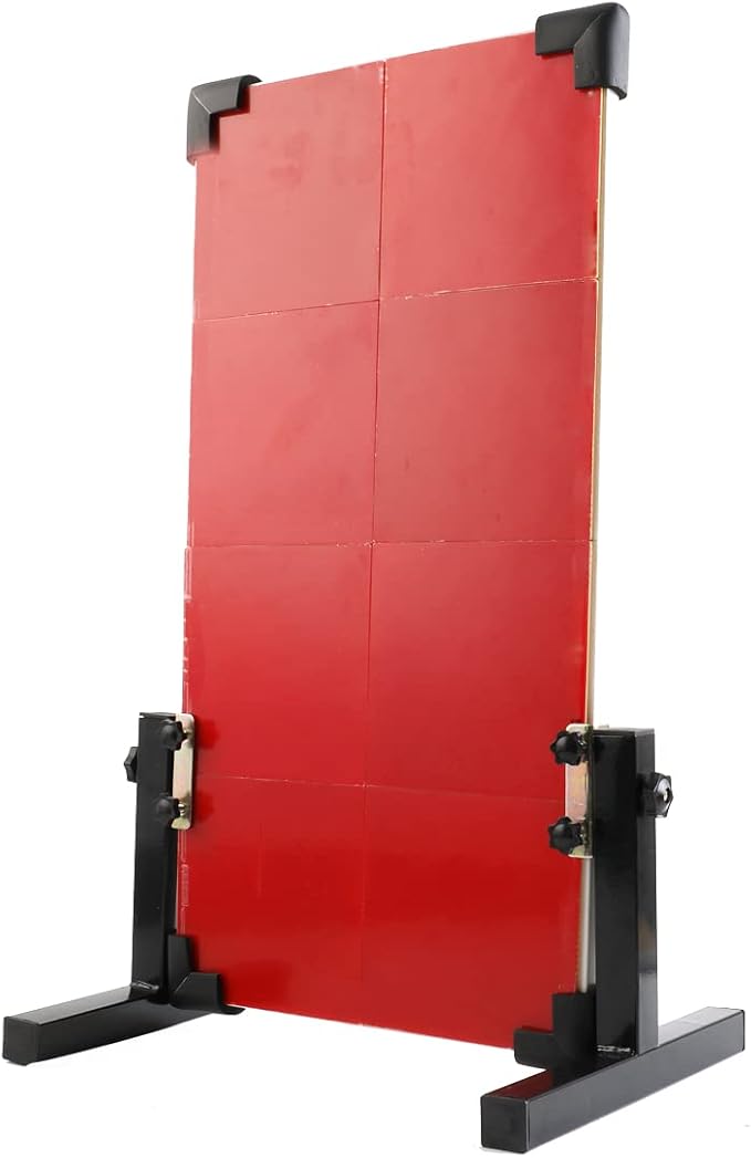 Table Tennis Rebound Board Rebounder with 8 Red Rubbers, Improved 2nd Generation Pingpong Return Board Self Training Equipment, Indoor/Outdoor Ping-Pong Table Rebound Board