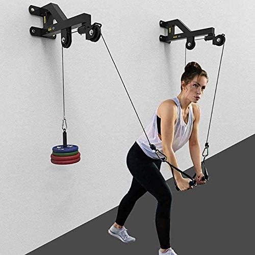 Ipanda Forearm Wrist Trainer, Tricep Workout Machine Wall-Mounted Cable Pulley System for LAT Pull Downs, Tricep Pull Downs, Forearm Home Gym Equipment