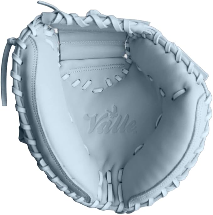 Eagle 27S Strap-Back Baseball Catcher’s Training Mitt - Padded Leather Glove for Catching, Transfers, Eye Coordination & Pocket Awareness - Sports Essentials - White, 27”