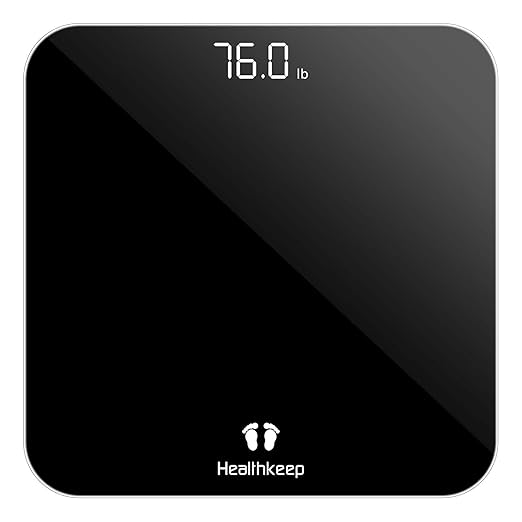 Digital Bathroom Scales for Body Weight, Weight Scale with High Precision Sensors Accurate Round Corner Design LED Display 400lbs/180kg