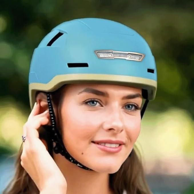 Bike Helmet with LED Lights - Urban Bicycle Helmet for Adults, Men & Women - CPSC & NTA-8776 Dual Certified - Class 3 E-Bikes, Scooters, Onewheel, Commuter, Mountain
