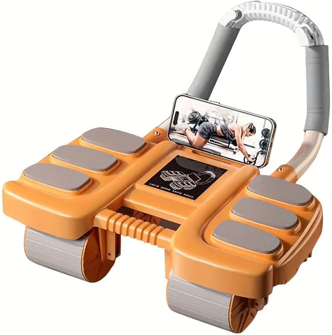 2025 New Automatic Rebound Ab Roller Wheel with Elbow Support & 4-Wheel Design - Core Exercise Equipment for Home Gym, Abdominal Workout Machine for Men/Women, Belly Fat Burner,Portable Fitness Roller Wheel