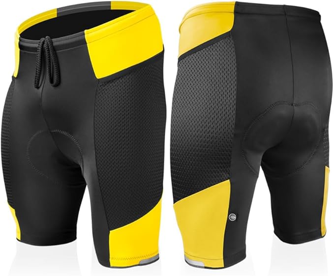 | Men's Gel Touring Padded Bike Shorts | Innovative Mesh Pockets | Made in USA