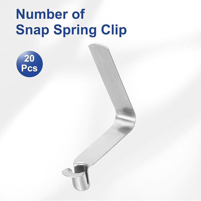 HARFINGTON Single Button Kayak Paddle Snap Spring Clip Spring Steel V-Shaped Hollow Lift Telescopic Locking Tube Pole Clips for Tent Umbrella Camping