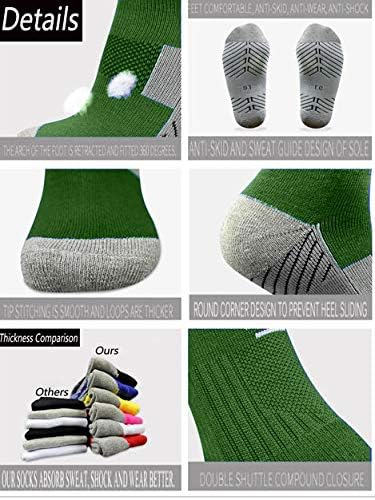 Baseball Socks 3 Pairs for Kid Youth Adult(4-20 Years Old) Team Sport Athletic Soccer Socks Cushion Softball Socks