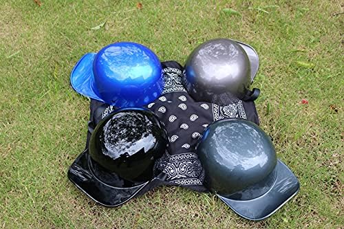 Vintage Open Face Motorcycle Helmet Retro Baseball Cap Half Helmets Women Men for Scooter Moped Cap Street Cruiser Jet - DOT Certified