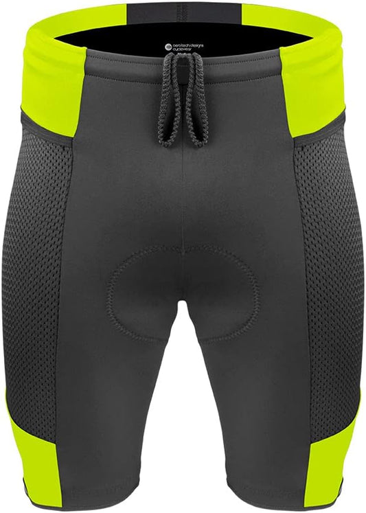 | Men's Gel Touring Padded Bike Shorts | Innovative Mesh Pockets | Made in USA