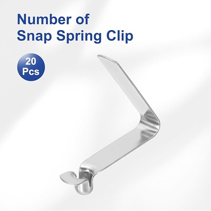 HARFINGTON Single Button Kayak Paddle Snap Spring Clip Spring Steel V-Shaped Hollow Lift Telescopic Locking Tube Pole Clips for Tent Umbrella Camping