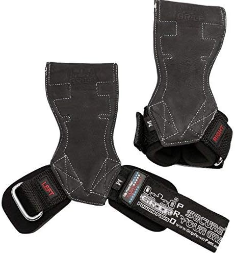 Lifting Grips PRO Weight Gloves Heavy Duty Barbell Gymnastics Straps Alternative to Power Hooks Deadlifts Adjustable Neoprene Padded Wrist Wrap