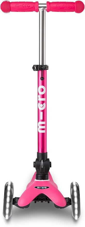 Micro Kickboard - Mini Deluxe Foldable LED Scooter, 3-Wheeled, Lean-to-Steer, Swiss-Designed Micro Scooter with LED Light-Up Wheels, for Kids Ages 2-5