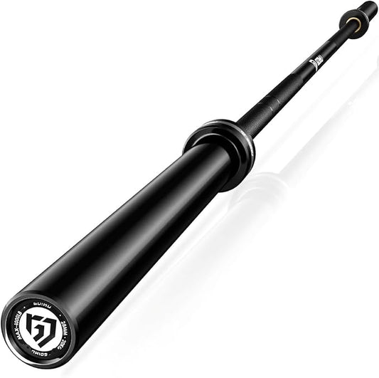 PB01 7FT Olympic Barbell, Weight Bar with Knurled Grip, 1000lb Capacity Strength Training Deadlift Bar for Squat, Weightlifting, Bench Press, Fits 2-inch Standard Weight Plates