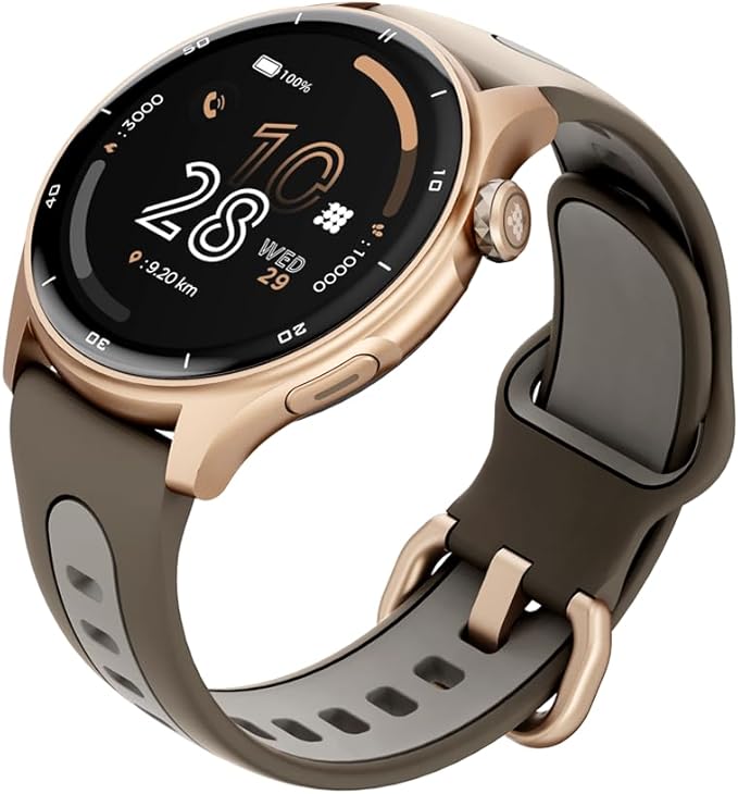 Cubitt Aura Pro Smartwatch/Fitness Tracker with 1.43" Touch AMOLED Screen, Bluetooth Call, Built in GPS, 60+ Sports, Blood Oxygen, Heart Rate, Stress/Sleep Monitor, Waterproof, Step Counter, Compass