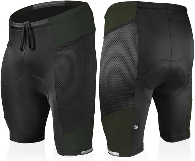 | Men's Gel Touring Padded Bike Shorts | Innovative Mesh Pockets | Made in USA