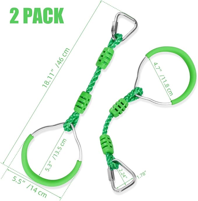 Ninja Ring Fitness Gymnastic Ring Climbing Bar Workout Outdoor Backyard Playground Training Equipment Play Set, Jungle Gym Fist Hanging Swing Monkey Bars Ninja Warrior Obstacle Course Trapeze Playsets
