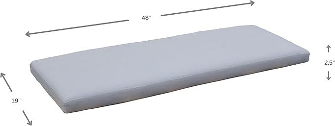 Tommy Bahama Bench Cushion, 48" X 19" X 2.5", Bamboo Bay Cloud