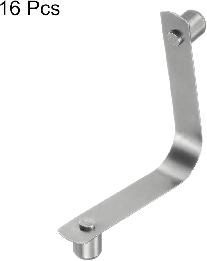 HARFINGTON 16pcs Double Button Kayak Paddle Snap Spring Clip 8x10x50mm 65Mn Spring Steel V-Shaped Solid Lift Telescopic Locking Tube Pole Clips for Tent Umbrella Camping