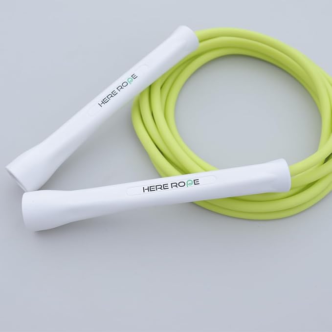 Hererope 6MM PVC Jump Rope for Men & Women Fitness, Speed, Tricks, Cardio Training, Boxing Jump Rope with Unbreakable Handles and Non-Kinking Skipping Rope, Adjustable Jumprope for Indoor Outdoor