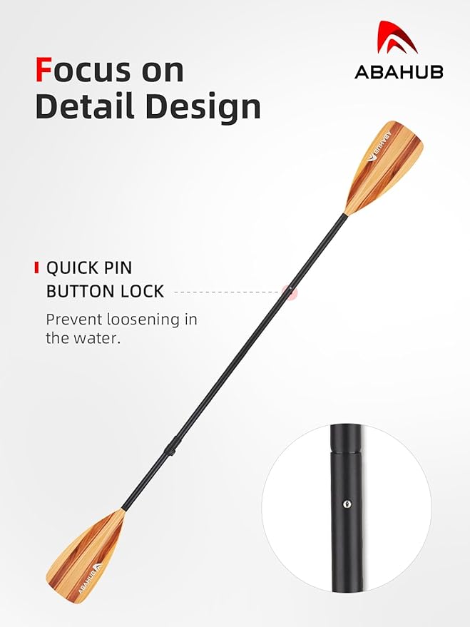 Abahub SUP Paddle - 3 Piece Adjustable Paddles - Lightweight Stand-up Paddle Oars for Paddleboard, Adjustable Aluminum Alloy Shaft 68" - 84", Black/Blue/Green/Orange/Red/Yellow Plastic Nylon Blade