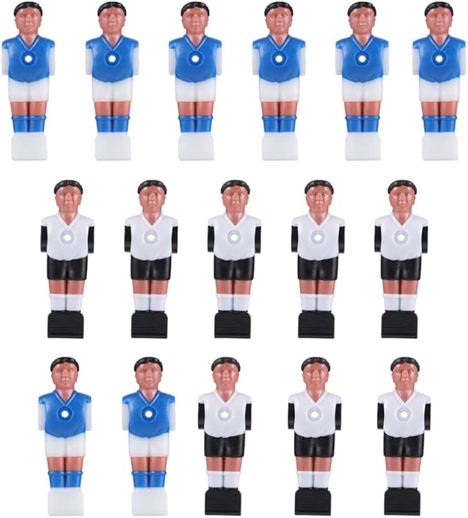 BESPORTBLE Foosball Men, 16Pcs Foosball Replacement Players Foosball Men Player Replacement Table Soccer Player Foosball Table Parts