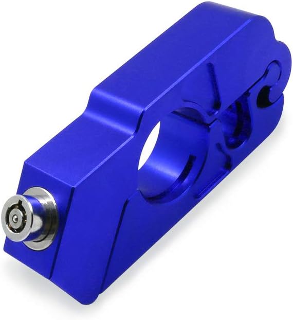 BAIONE Motorcycle Grip Lock Handlebar Throttle Security Lock Anti-Theft Scooters fit for ATV Motorcycles Dirt Street Bike (Blue)