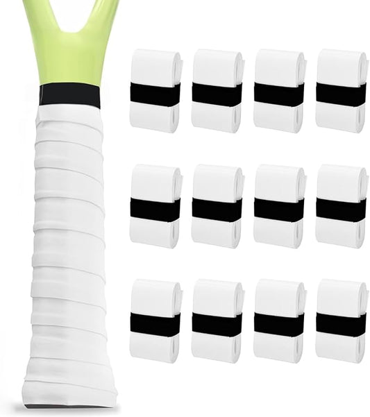 LK Sports Tennis Racket Grip Tape, 12 Pack, Absorbent and Anti-Slip Tennis Overgrip, Precut Soft Pickleball Paddle/Badminton Wrap Grips Tape