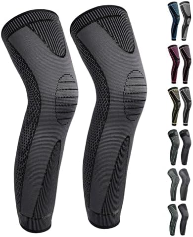 Full Leg Sleeves Long Compression Leg Sleeve Knee Sleeves Protect Leg, for Man Women Basketball, Arthritis Cycling Sport