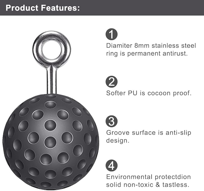 SELEWARE Non-Slip Pull Up Power Balls, Rock Climbing Grips for Strength Training, Forearm and Hand Exerciser for Chin Up Bar, Kettlebell, Barbell, Resistance Band Handles, Home Gym Workout Equipment