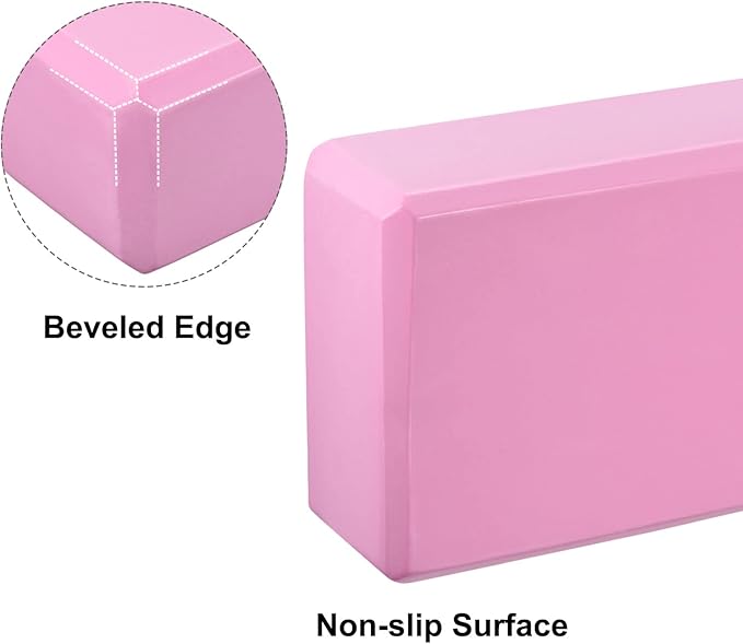 uxcell Yoga Block Light Weight High-Density EVA Foam Brick for Beginners, Yogis, Pilates, Meditation