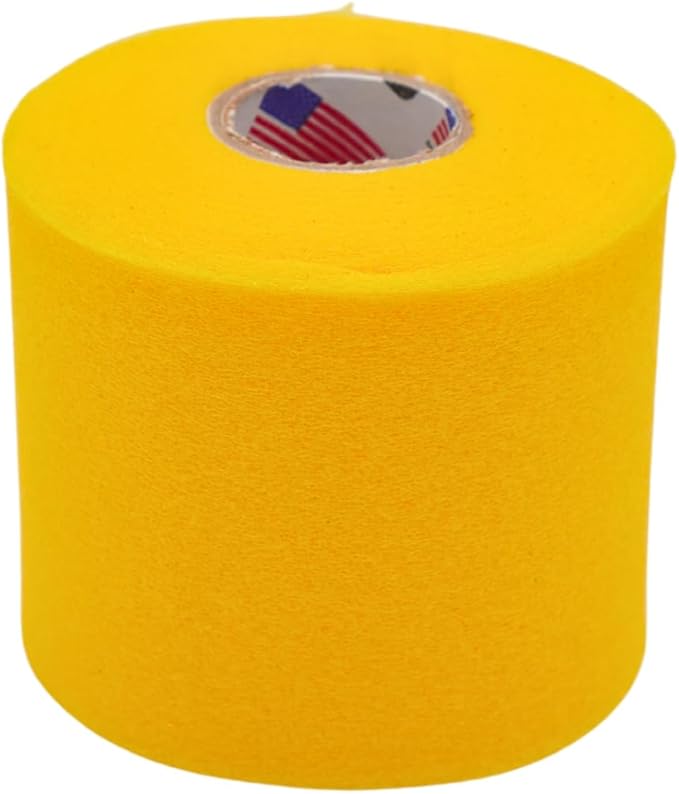 Shield Athletic Underwrap | Bulk Case of 48 Rolls of PreWrap, Hair Tie, Headband, Patellar Support, Pre-Wrap Athletic Tape, 2.75" X 30 SYards, Foam Barrier, Flexible, Breathable (Yellow)