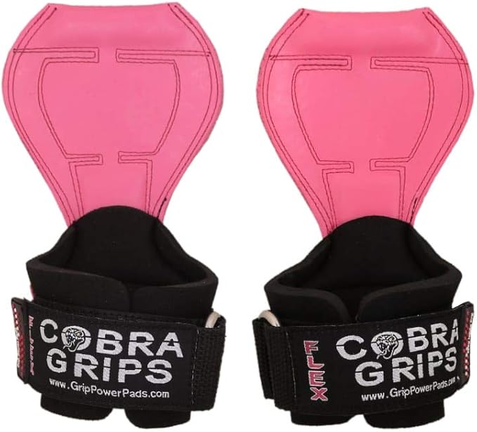 2018 Cobra Grips Flex Model Weight Lifting Gloves Heavy Duty Straps Alternative Power Lifting Hooks for Deadlifts with Padded Wrist Wrap Support Bodybuilding