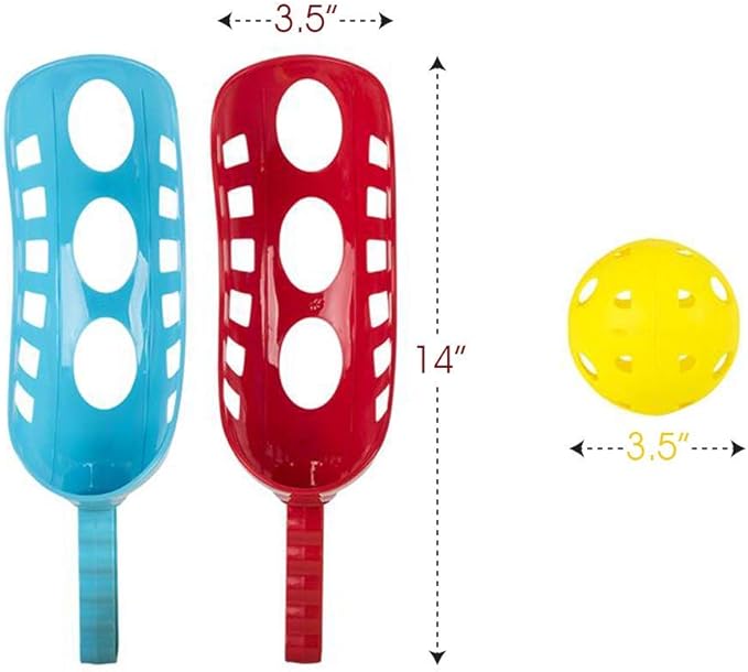 ArtCreativity Scoop and Toss Game for Kids – Includes 2 Scoops and 2 Balls – Fun Outdoor Toys for Beach, Backyard, Camping, or Park – Great PE Equipment & Summer Activity for Boys, Girls & Families