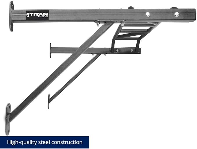 Titan Fitness HD Multi-Grip Wall Mounted Pull-Up Bar, 48" Wide Grip, Rated 600 LB, Strength Accessory
